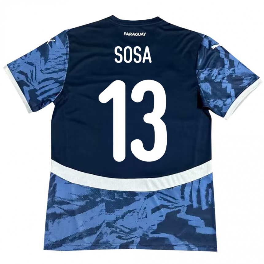 Kids Football Paraguay Alex Sosa #13 Blue Away Jersey 24-26 T-Shirt