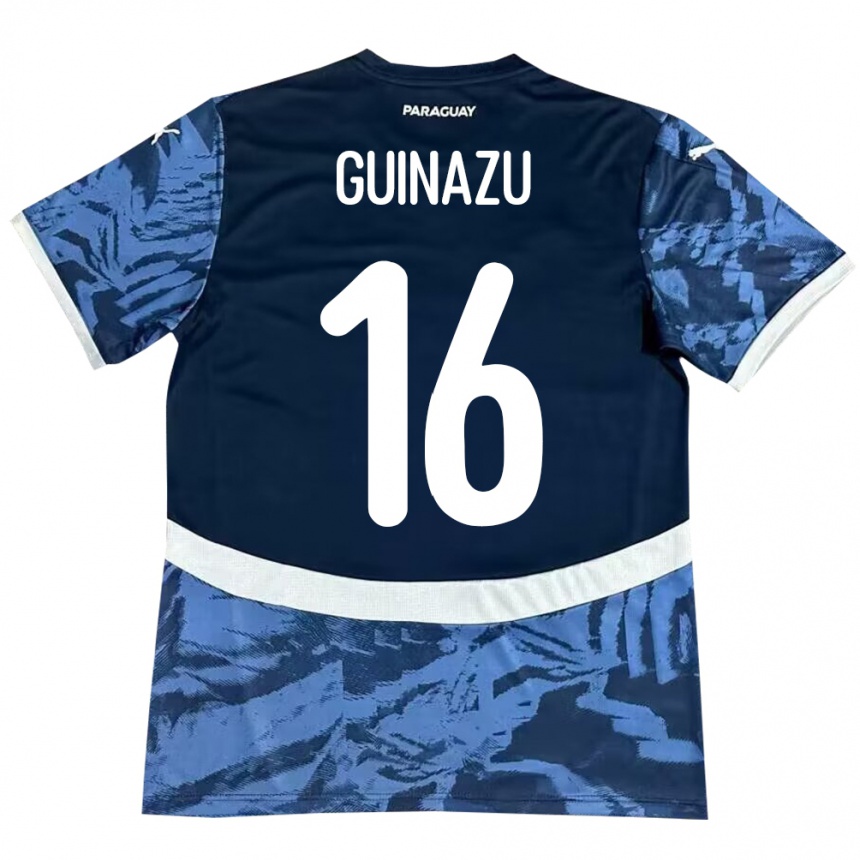 Kids Football Paraguay Lucas Guiñazú #16 Blue Away Jersey 24-26 T-Shirt