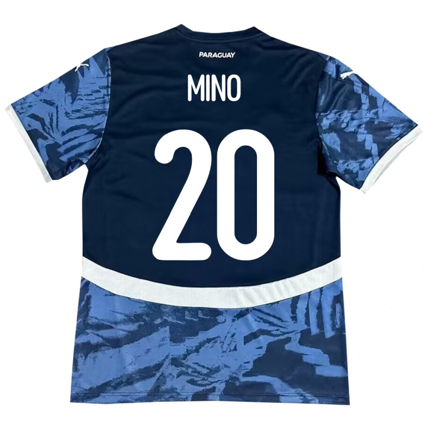 Kids Football Paraguay César Miño #20 Blue Away Jersey 24-26 T-Shirt