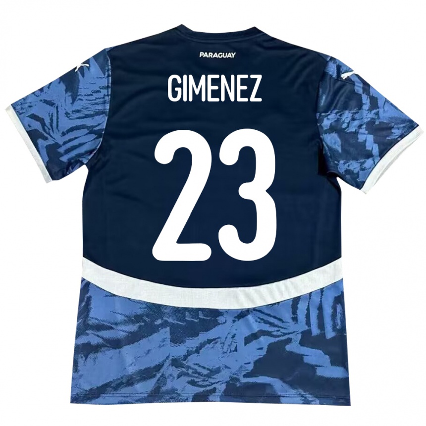 Kids Football Paraguay Miguel Giménez #23 Blue Away Jersey 24-26 T-Shirt