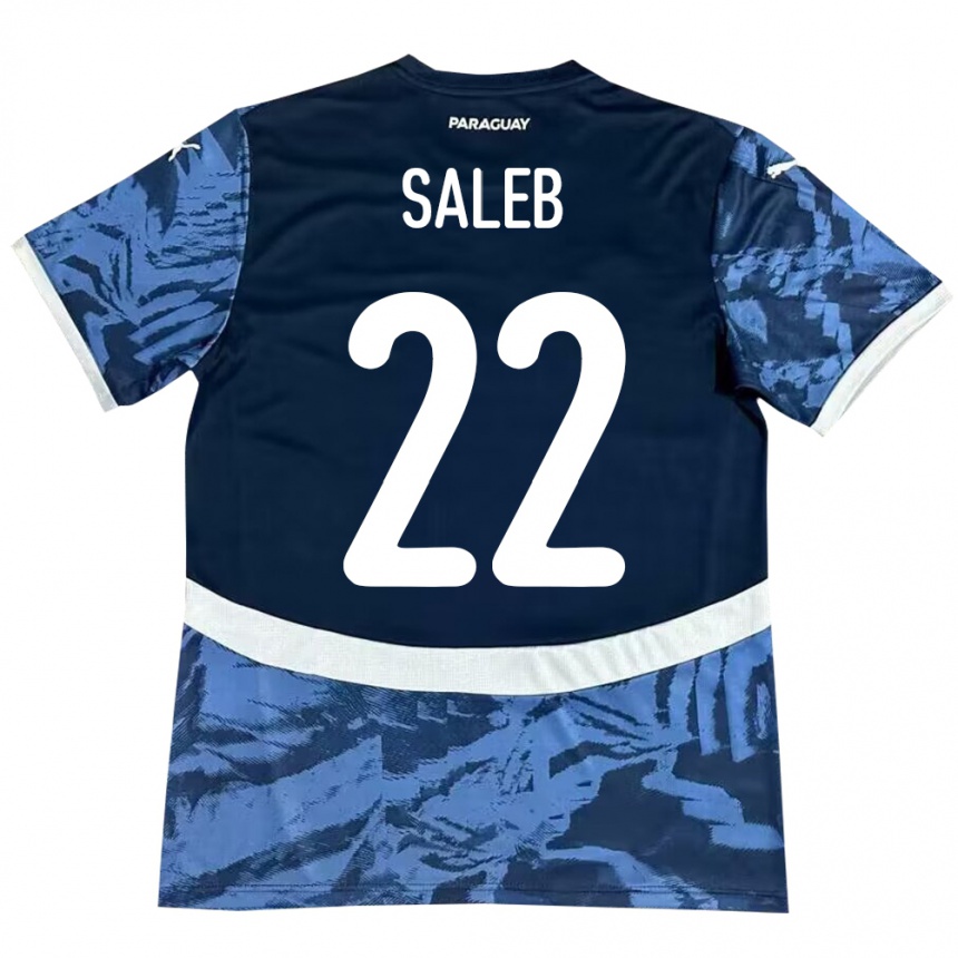 Kids Football Paraguay Gloria Saleb #22 Blue Away Jersey 24-26 T-Shirt