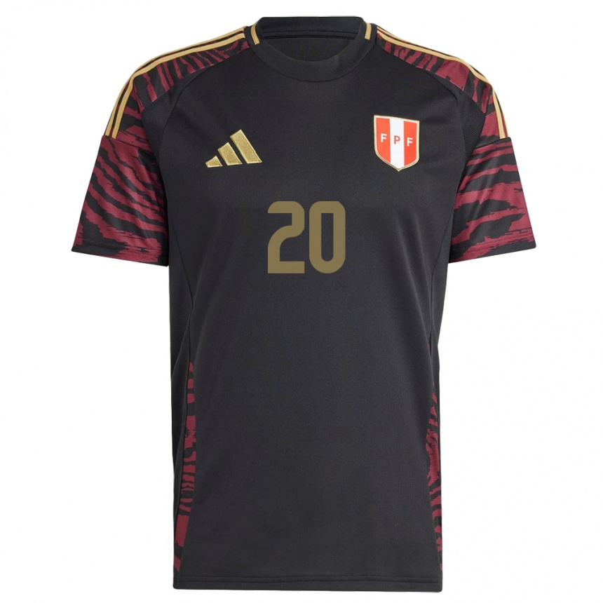 Kids Football Peru Philipp Eisele Yupanqui #20 Black Away Jersey 24-26 T-Shirt