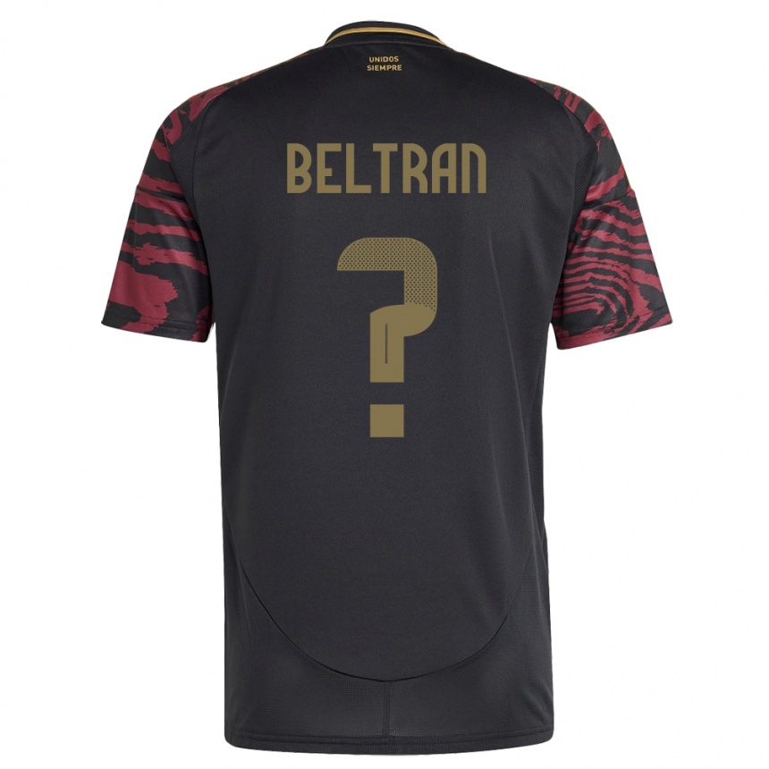 Kids Football Peru Adrián Beltrán #0 Black Away Jersey 24-26 T-Shirt