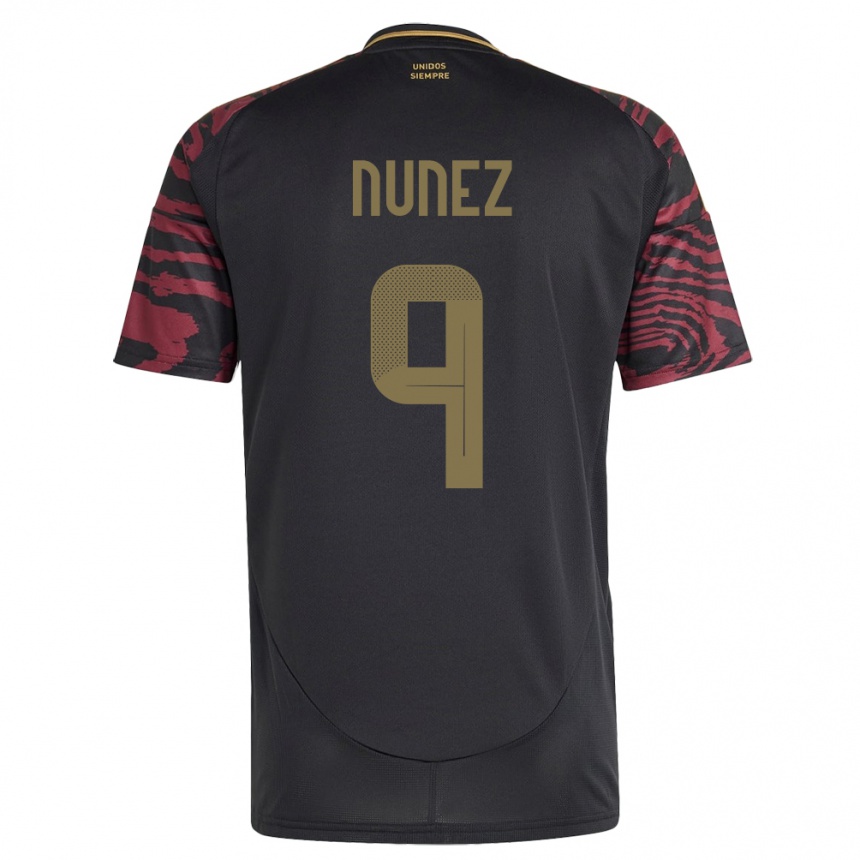 Kids Football Peru Pierina Núñez #9 Black Away Jersey 24-26 T-Shirt