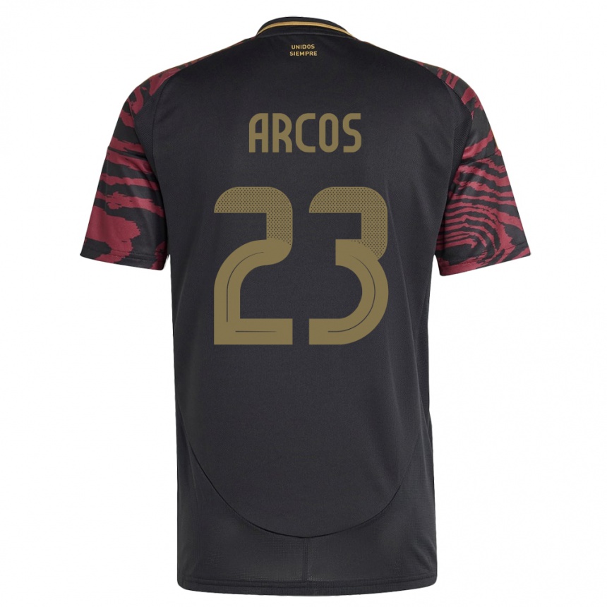 Kids Football Peru Lucía Arcos #23 Black Away Jersey 24-26 T-Shirt