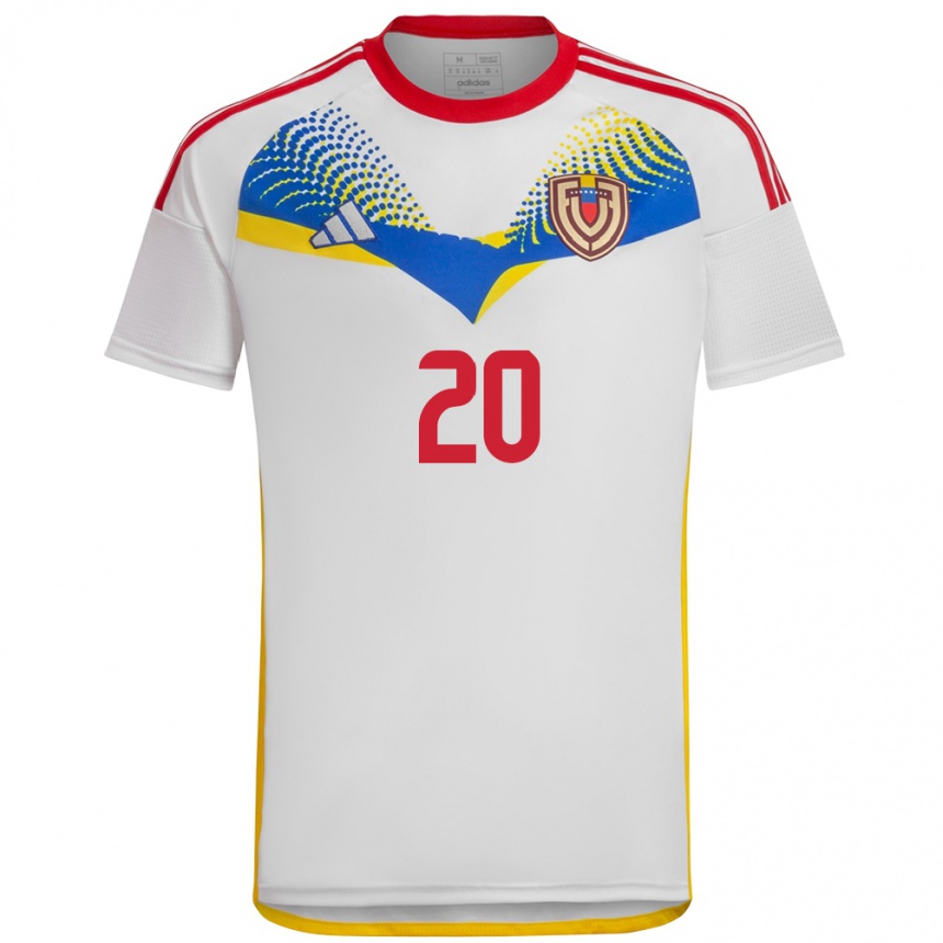 Kids Football Venezuela Dayana Rodríguez #20 White Away Jersey 24-26 T-Shirt