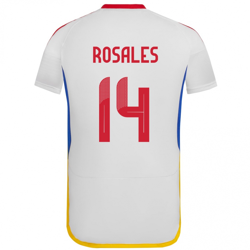 Kids Football Venezuela Roberto Rosales #14 White Away Jersey 24-26 T-Shirt