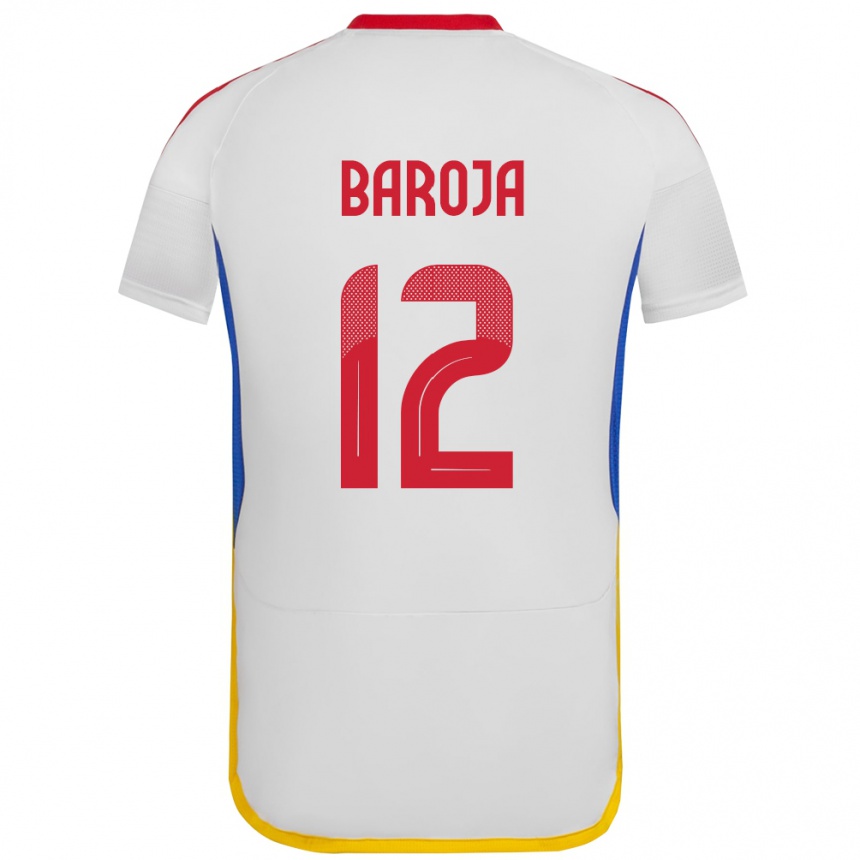 Kids Football Venezuela Alain Baroja #12 White Away Jersey 24-26 T-Shirt