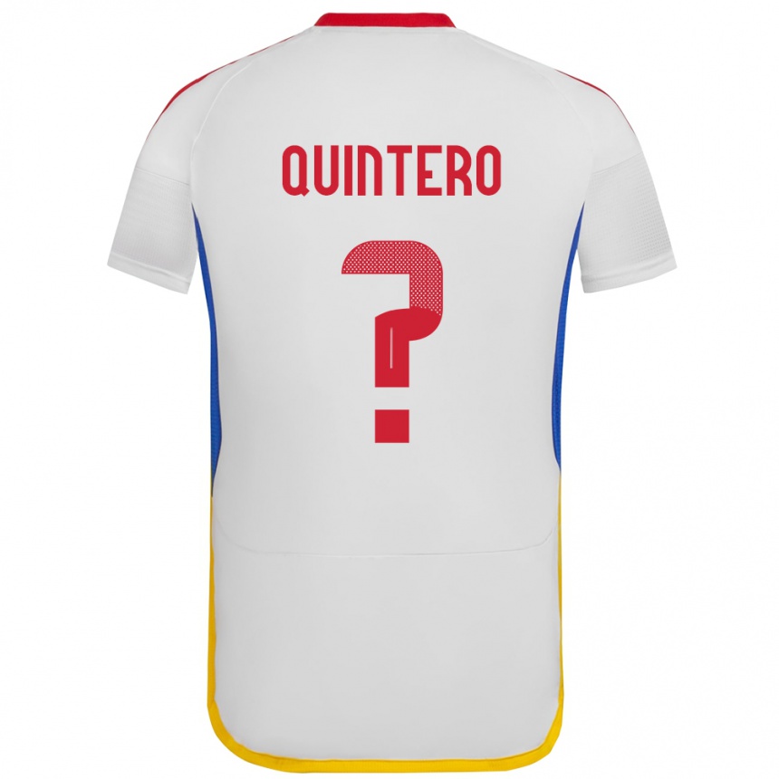 Kids Football Venezuela Teo Quintero #0 White Away Jersey 24-26 T-Shirt