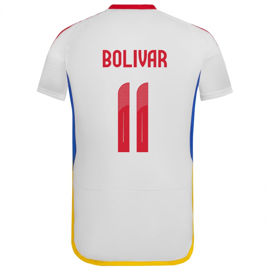 Kids Football Venezuela Jovanny Bolívar #11 White Away Jersey 24-26 T-Shirt