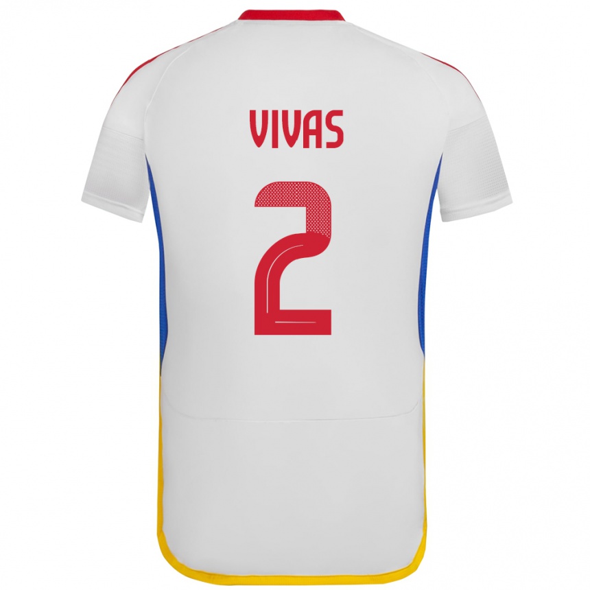 Kids Football Venezuela Carlos Vivas #2 White Away Jersey 24-26 T-Shirt