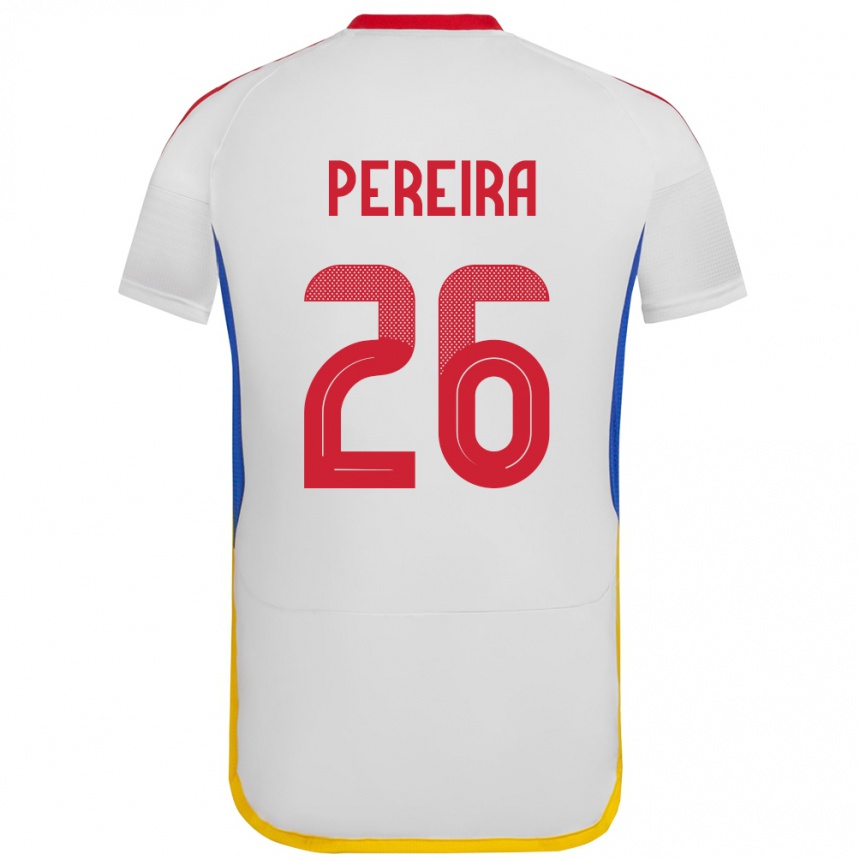 Kids Football Venezuela Daniel Pereira #26 White Away Jersey 24-26 T-Shirt