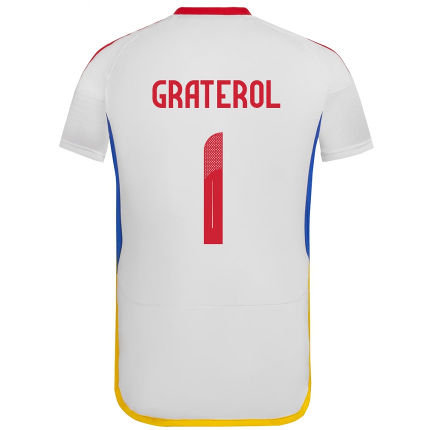 Kids Football Venezuela Joel Graterol #1 White Away Jersey 24-26 T-Shirt