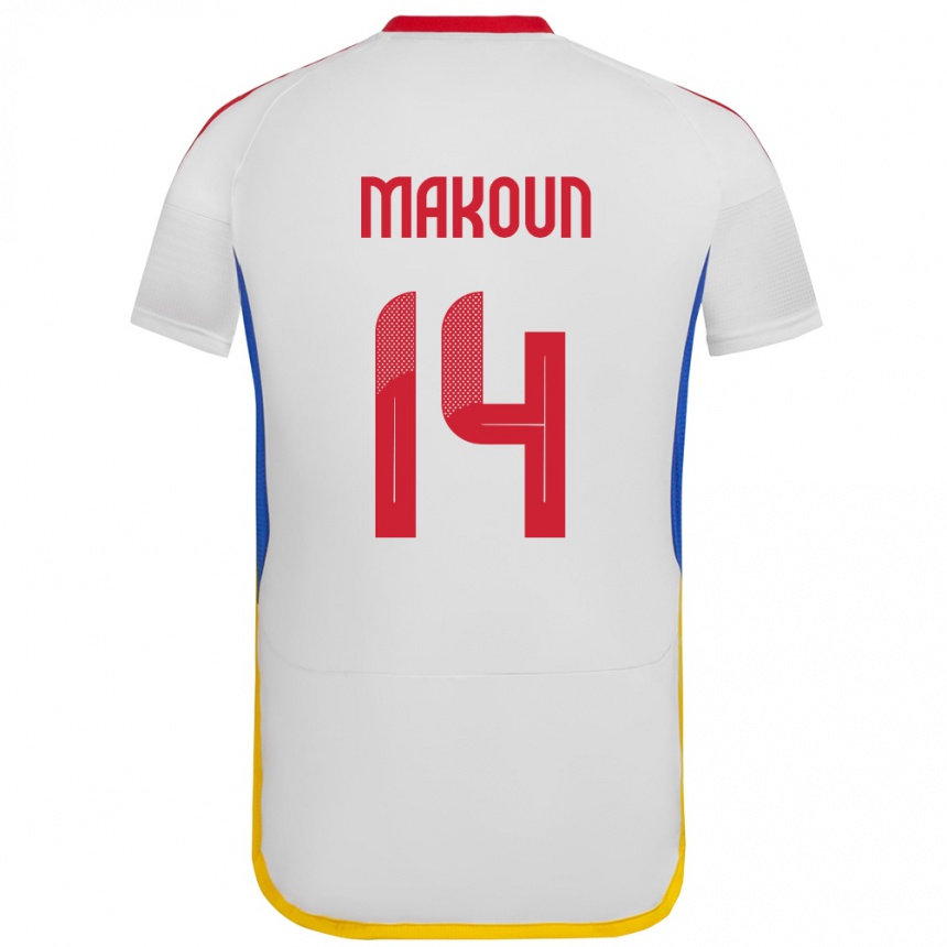 Kids Football Venezuela Christian Makoun #14 White Away Jersey 24-26 T-Shirt