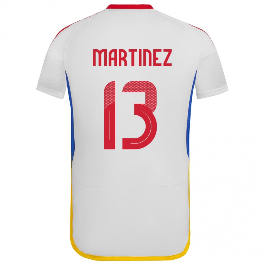 Kids Football Venezuela José Martínez #13 White Away Jersey 24-26 T-Shirt