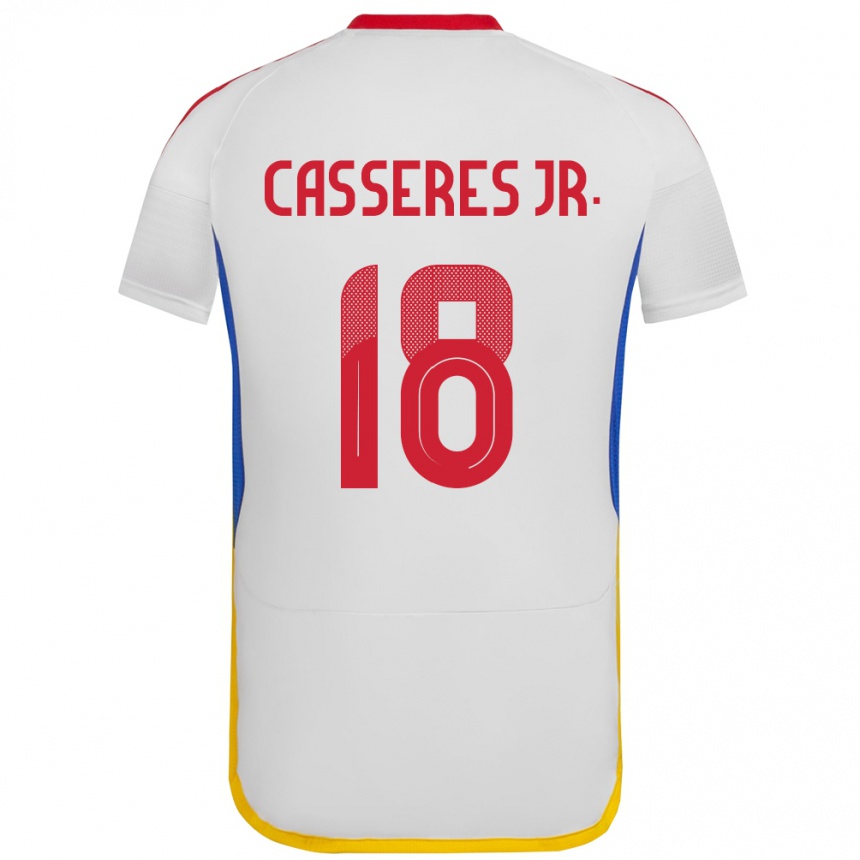 Kids Football Venezuela Cristian Cásseres Jr. #18 White Away Jersey 24-26 T-Shirt