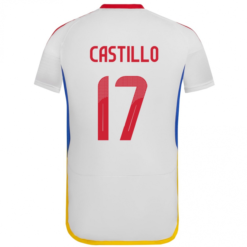 Kids Football Venezuela Edson Castillo #17 White Away Jersey 24-26 T-Shirt