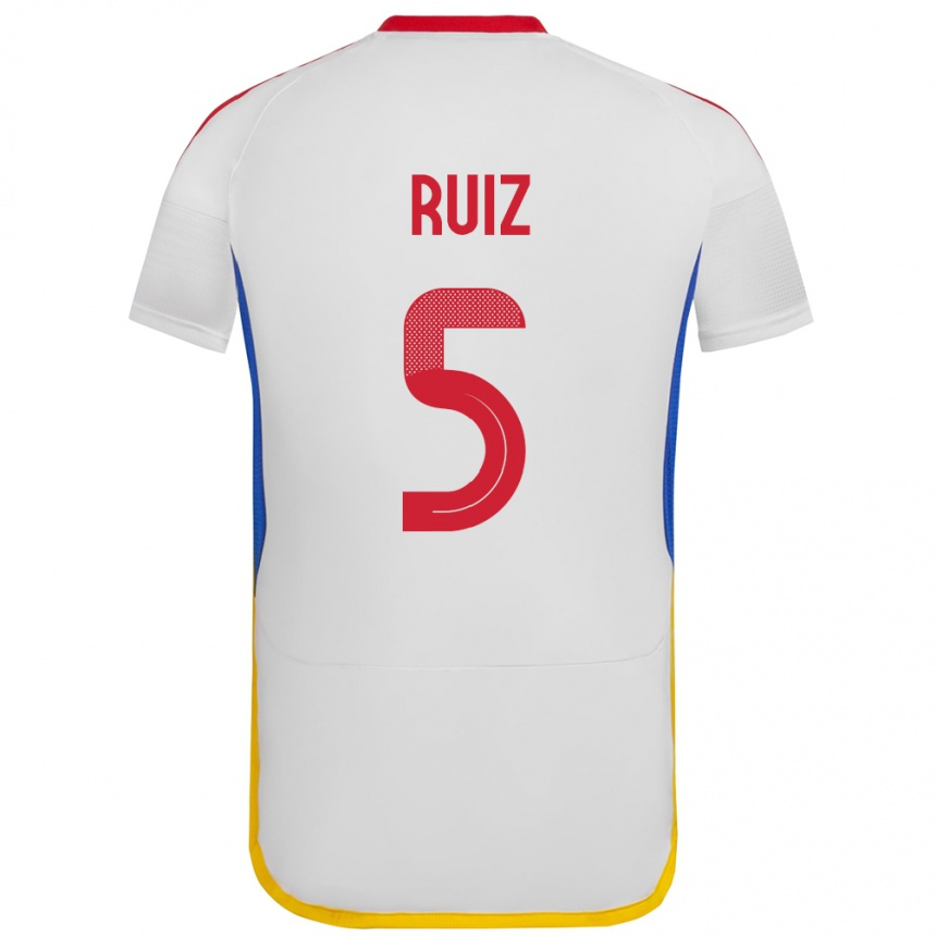 Kids Football Venezuela Emerson Ruíz #5 White Away Jersey 24-26 T-Shirt