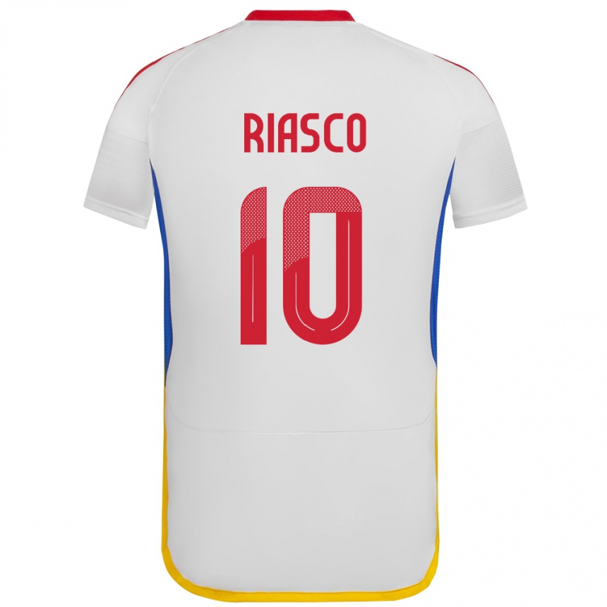 Kids Football Venezuela José Riasco #10 White Away Jersey 24-26 T-Shirt