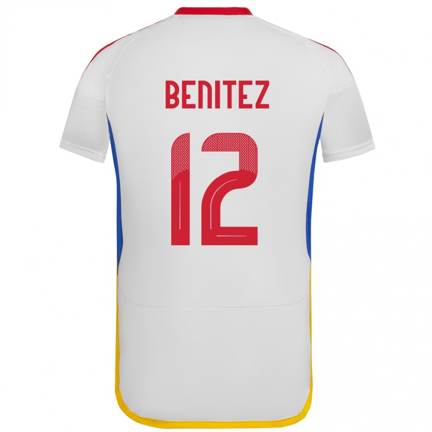 Kids Football Venezuela Frankarlos Benítez #12 White Away Jersey 24-26 T-Shirt