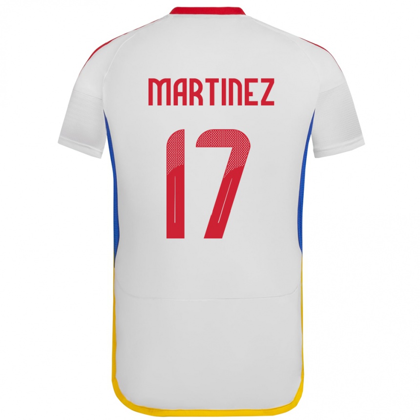 Kids Football Venezuela David Martínez #17 White Away Jersey 24-26 T-Shirt