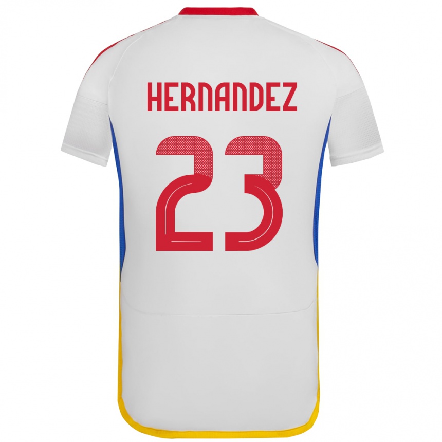 Kids Football Venezuela Luifer Hernández #23 White Away Jersey 24-26 T-Shirt