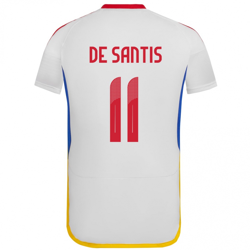 Kids Football Venezuela Jeriel De Santis #11 White Away Jersey 24-26 T-Shirt