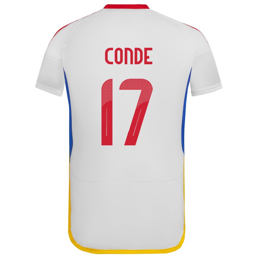 Kids Football Venezuela Óscar Conde #17 White Away Jersey 24-26 T-Shirt