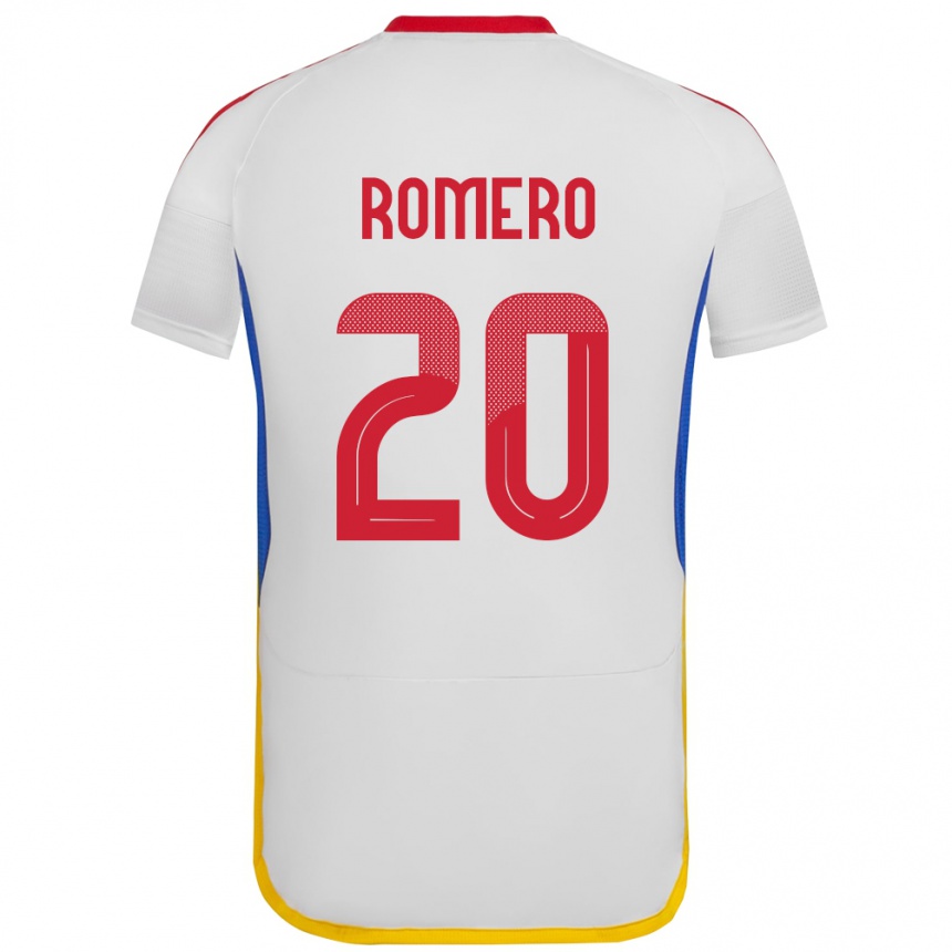 Kids Football Venezuela Andrés Romero #20 White Away Jersey 24-26 T-Shirt