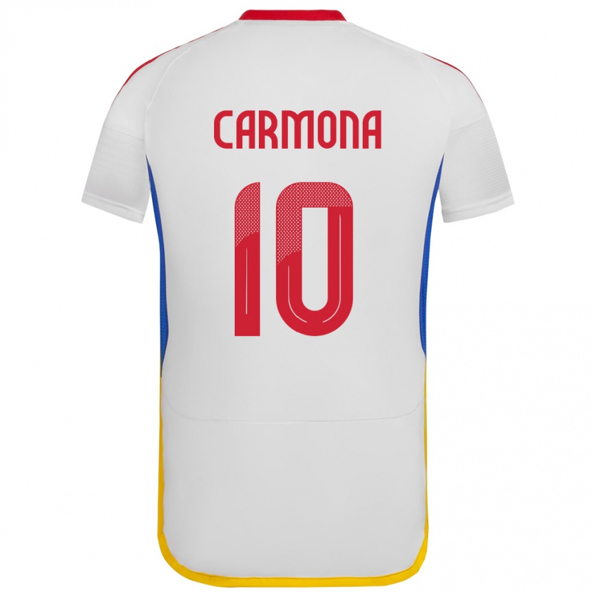 Kids Football Venezuela Wikelman Carmona #10 White Away Jersey 24-26 T-Shirt