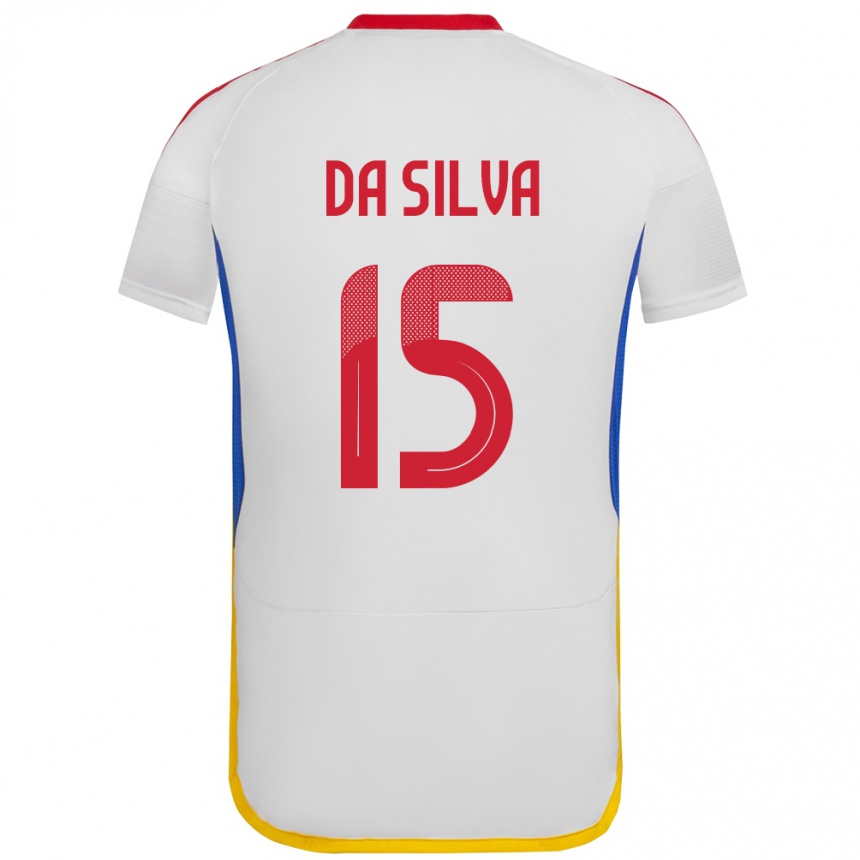 Kids Football Venezuela Cesar Da Silva #15 White Away Jersey 24-26 T-Shirt