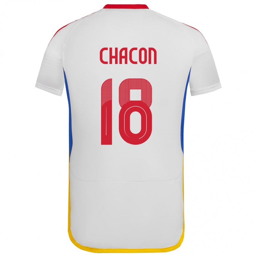 Kids Football Venezuela Yerson Chacón #18 White Away Jersey 24-26 T-Shirt