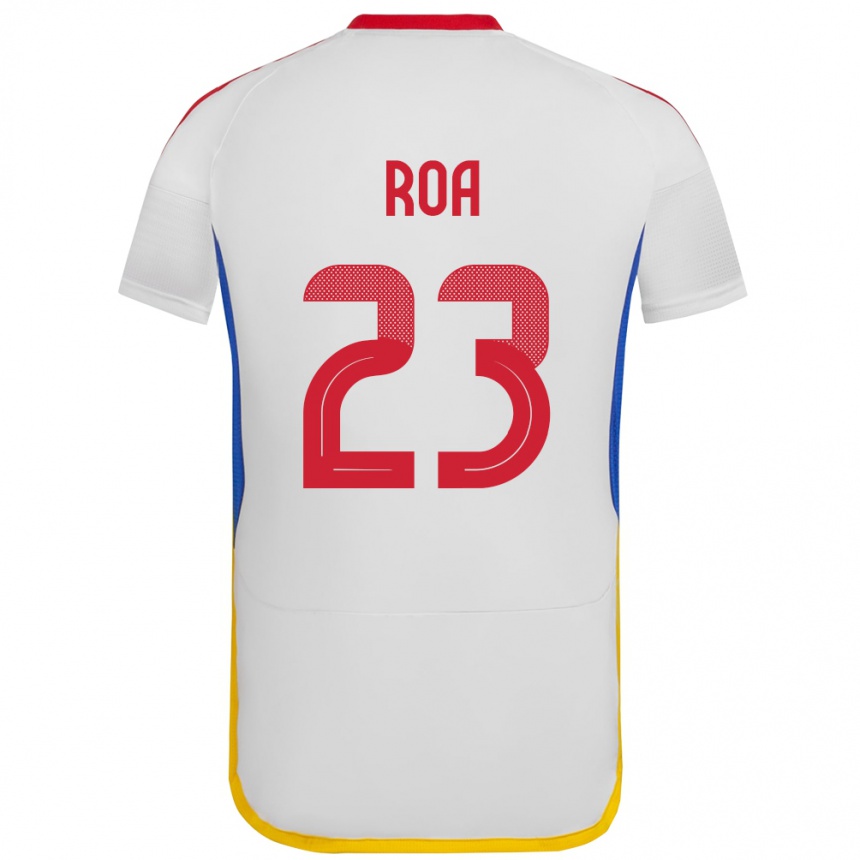 Kids Football Venezuela Keiber Roa #23 White Away Jersey 24-26 T-Shirt