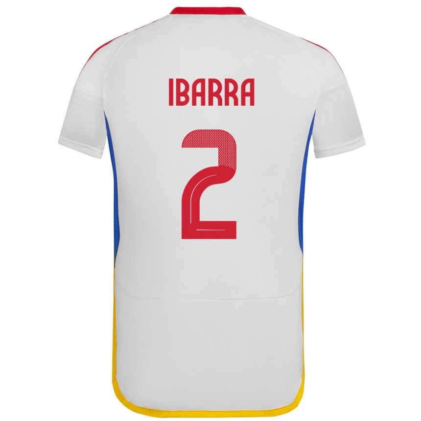 Kids Football Venezuela Pablo Ibarra #2 White Away Jersey 24-26 T-Shirt