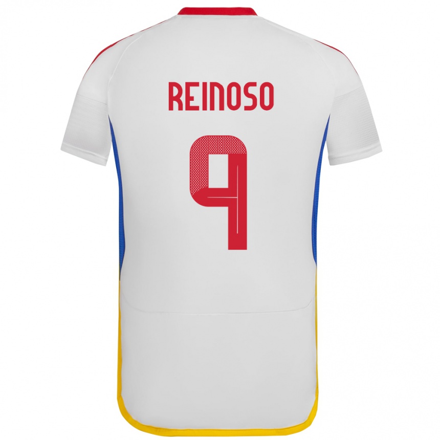 Kids Football Venezuela Lucciano Reinoso #9 White Away Jersey 24-26 T-Shirt