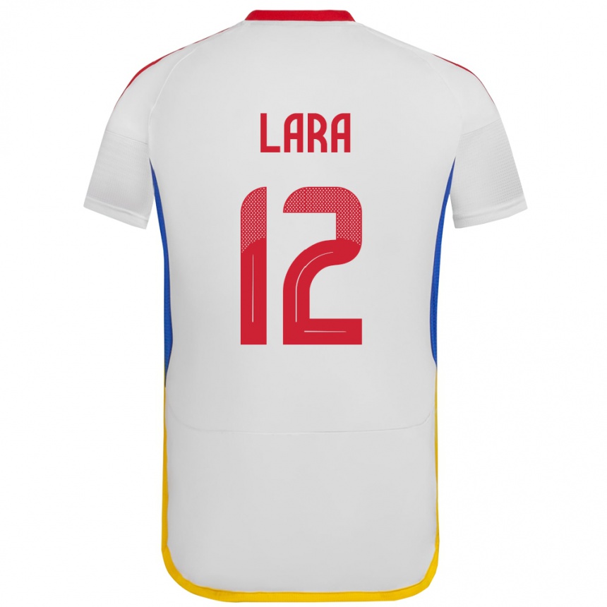 Kids Football Venezuela Jesús Lara #12 White Away Jersey 24-26 T-Shirt