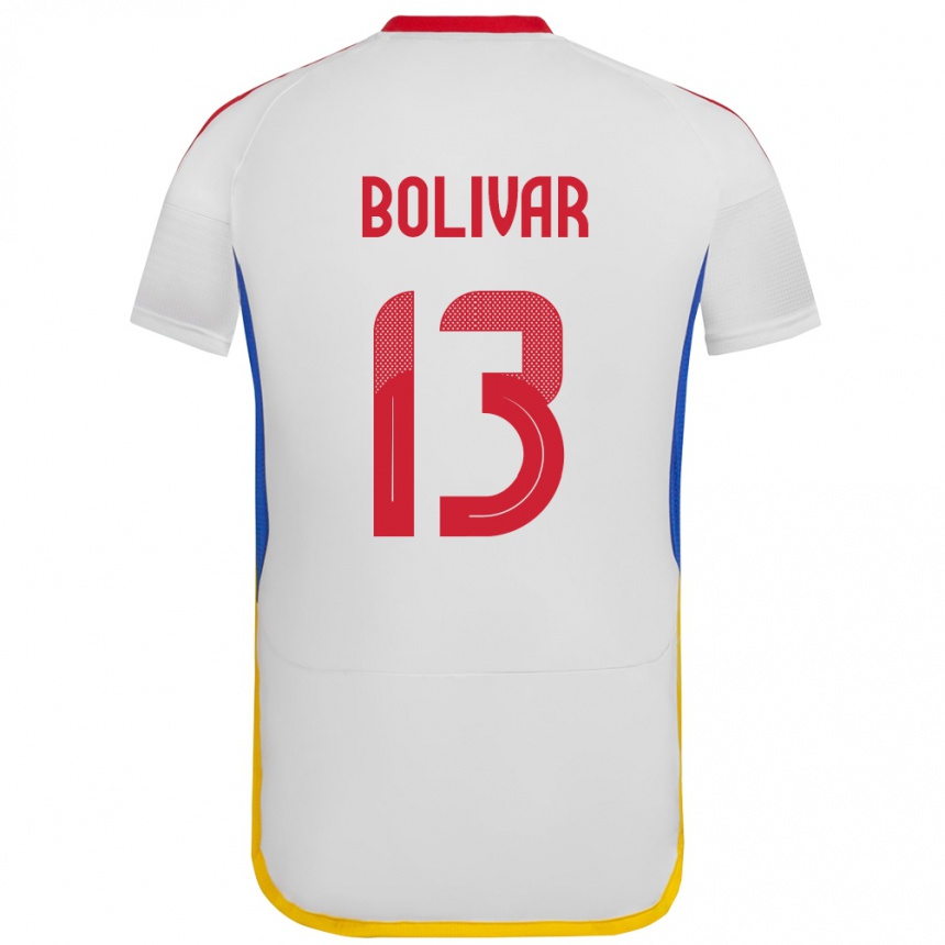 Kids Football Venezuela Salvador Bolívar #13 White Away Jersey 24-26 T-Shirt