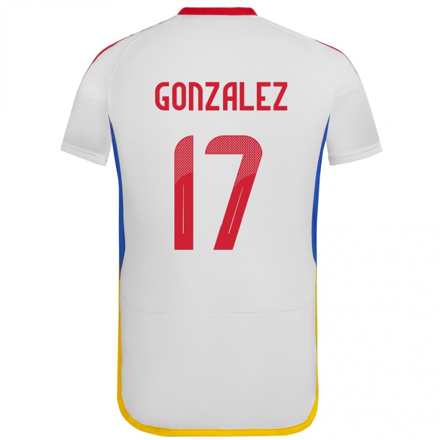 Kids Football Venezuela Mayken González #17 White Away Jersey 24-26 T-Shirt