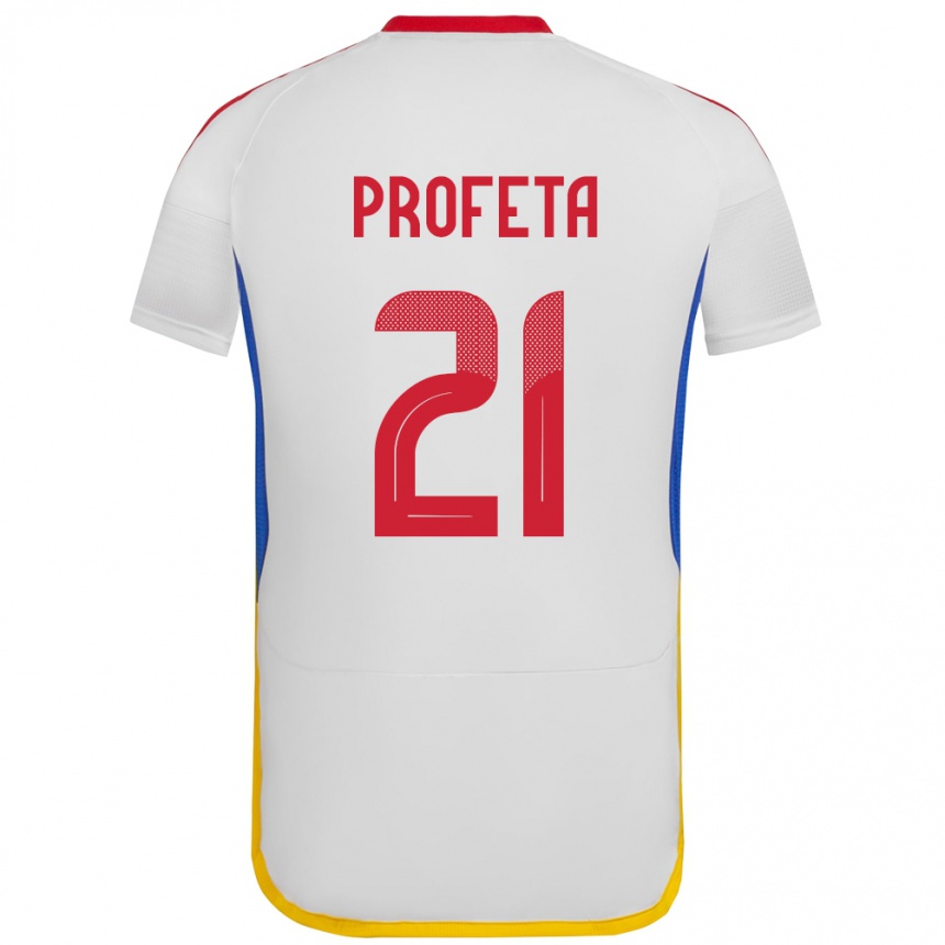 Kids Football Venezuela Nicola Profeta #21 White Away Jersey 24-26 T-Shirt