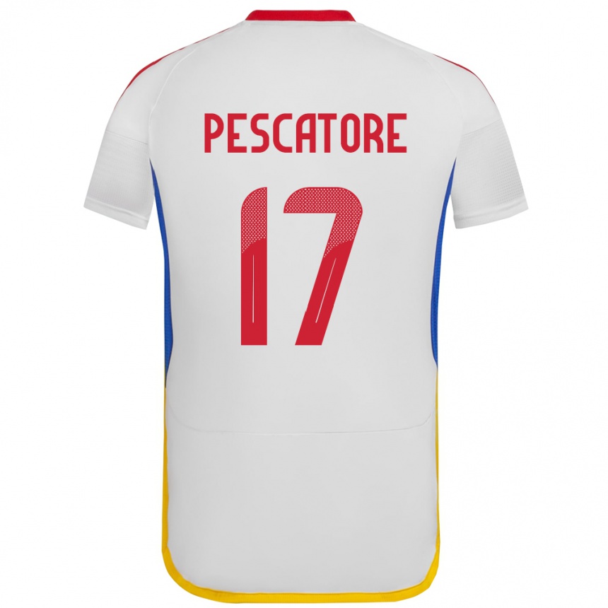 Kids Football Venezuela Camila Pescatore #17 White Away Jersey 24-26 T-Shirt