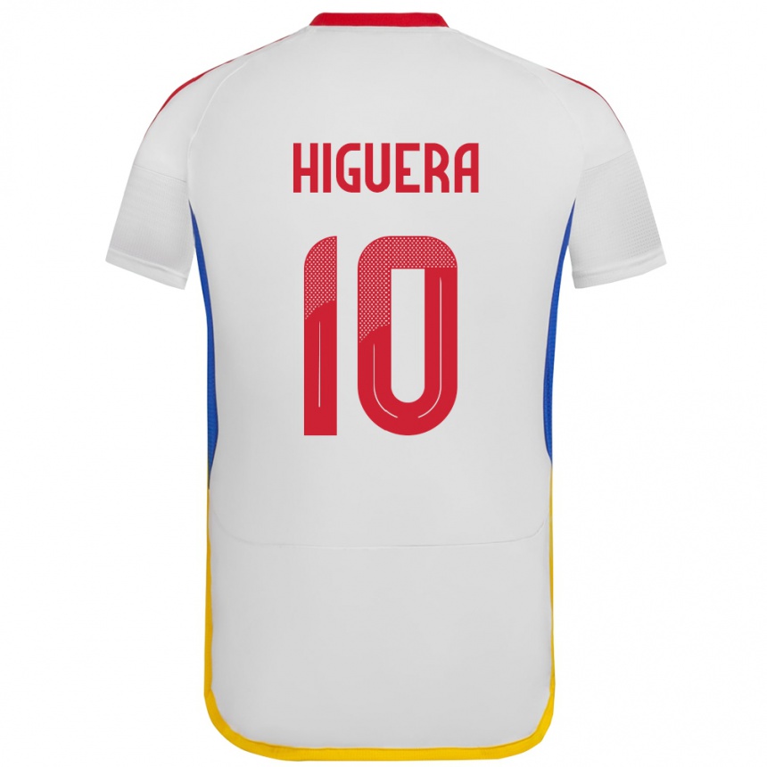 Kids Football Venezuela Enyerliannys Higuera #10 White Away Jersey 24-26 T-Shirt