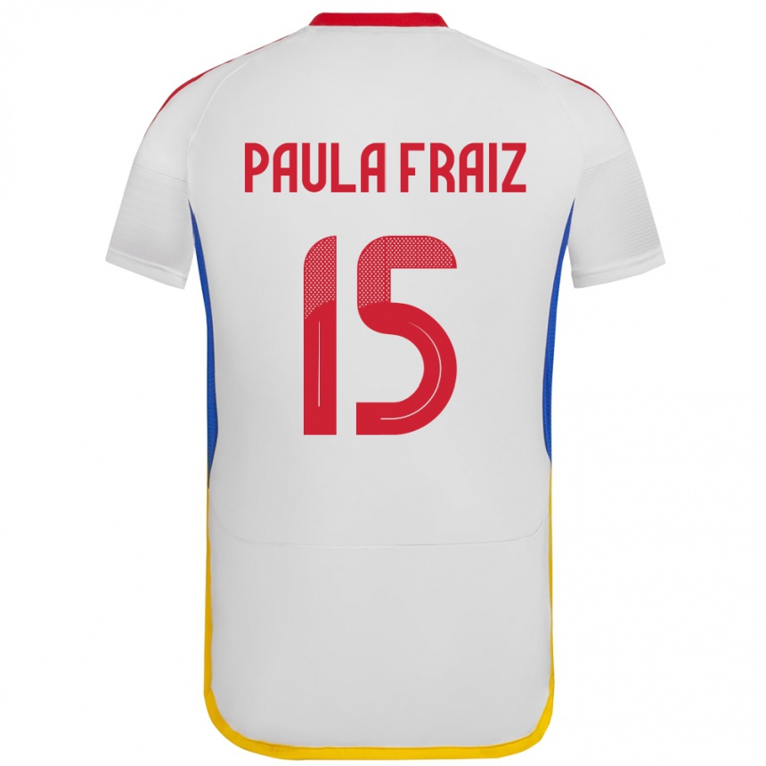 Kids Football Venezuela Ana Paula Fraiz #15 White Away Jersey 24-26 T-Shirt