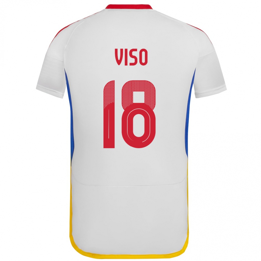 Kids Football Venezuela Ysaura Viso #18 White Away Jersey 24-26 T-Shirt