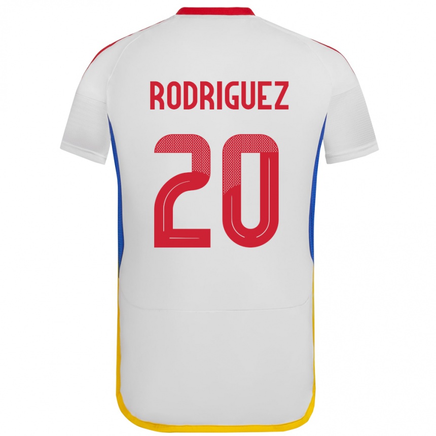 Kids Football Venezuela Dayana Rodríguez #20 White Away Jersey 24-26 T-Shirt