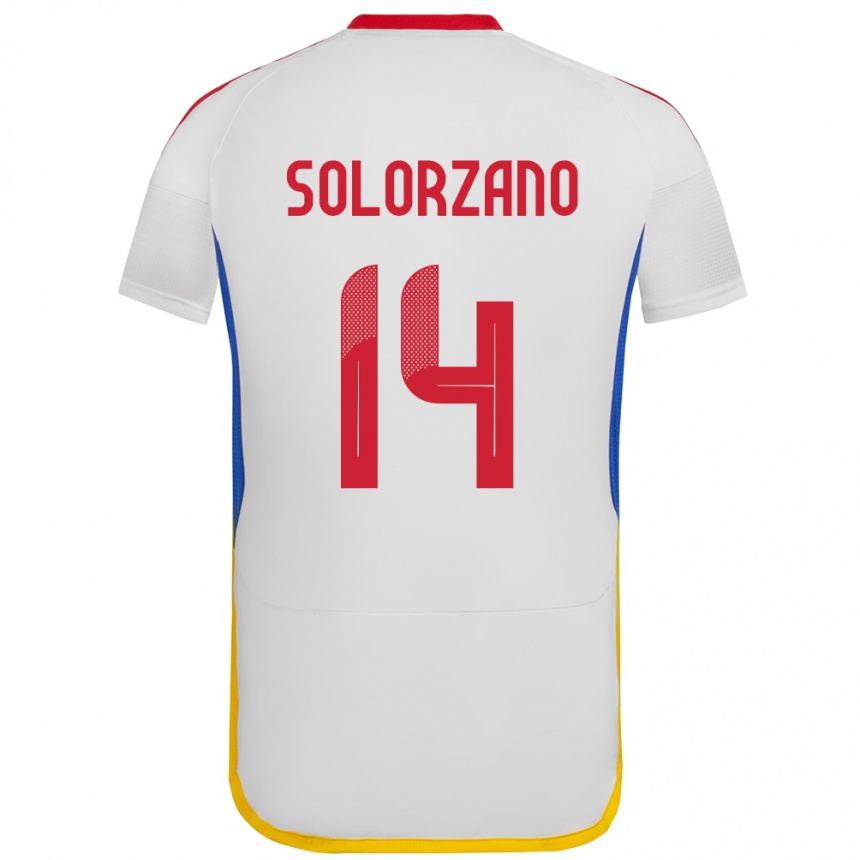 Kids Football Venezuela Fabiola Solórzano #14 White Away Jersey 24-26 T-Shirt