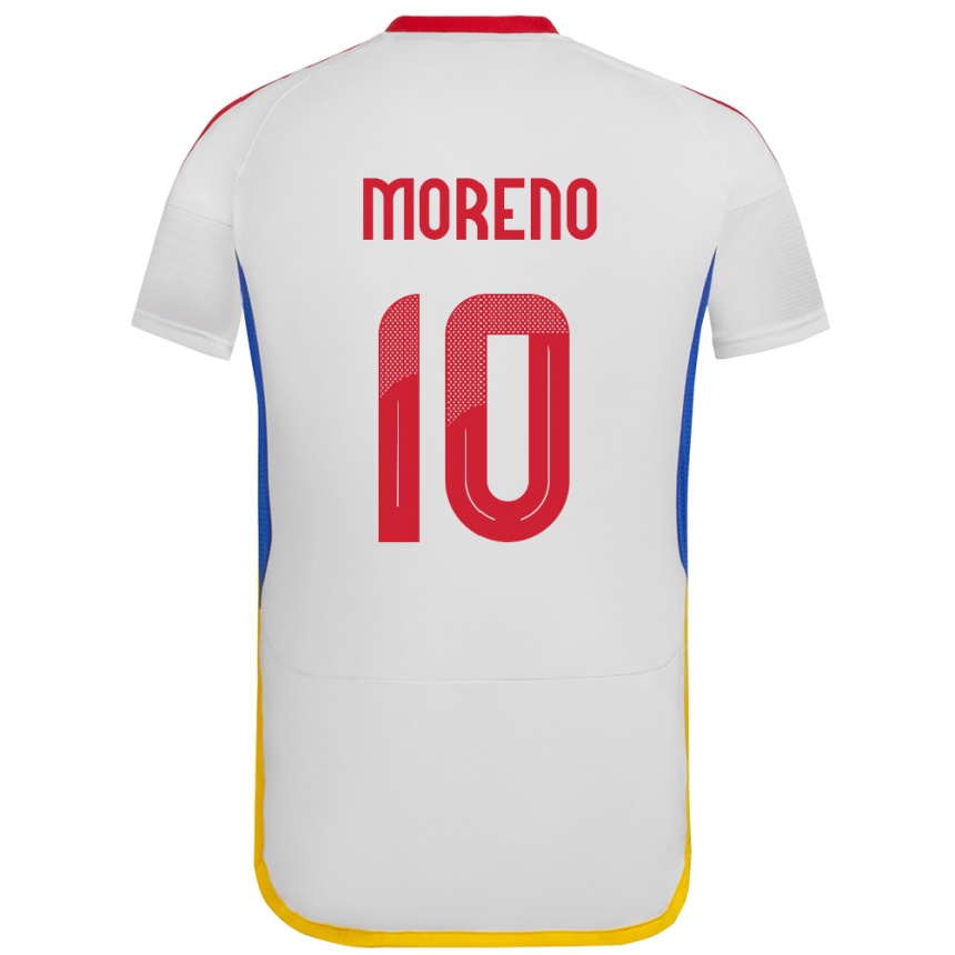 Kids Football Venezuela Yerliane Moreno #10 White Away Jersey 24-26 T-Shirt