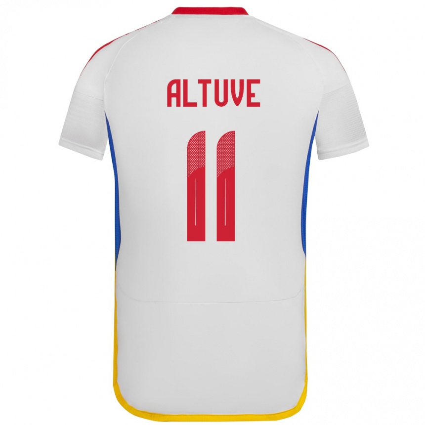 Kids Football Venezuela Oriana Altuve #11 White Away Jersey 24-26 T-Shirt