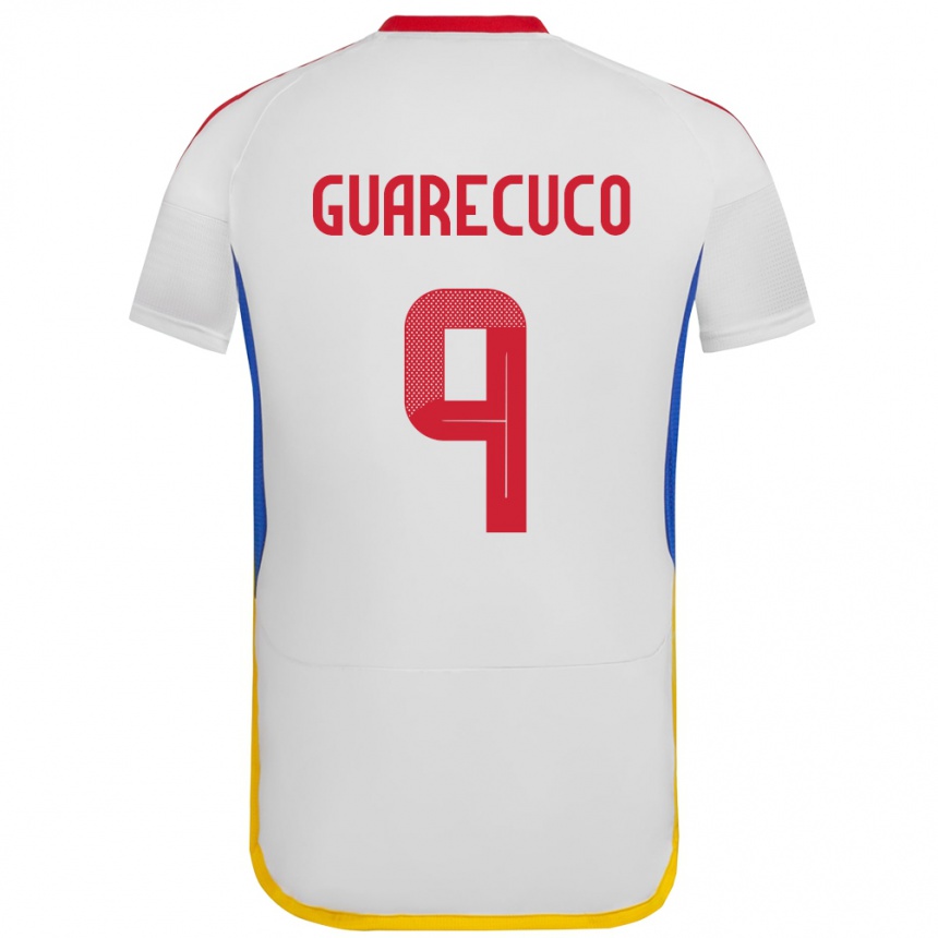 Kids Football Venezuela Joemar Guarecuco #9 White Away Jersey 24-26 T-Shirt