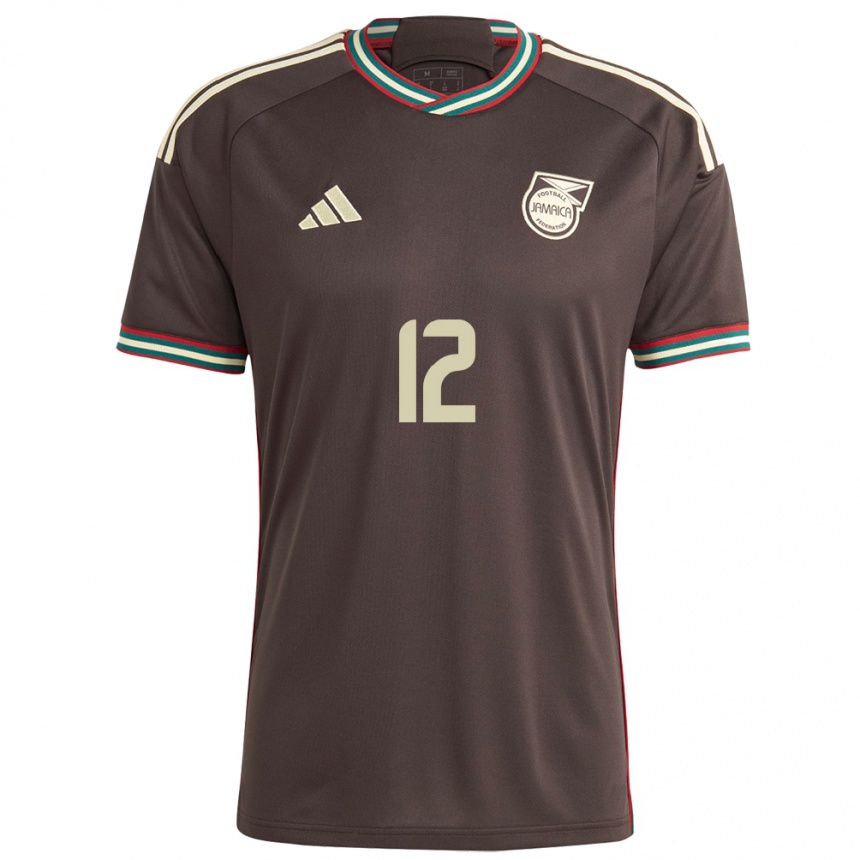 Kids Football Jamaica Sashana Campbell #12 Night Brown Away Jersey 24-26 T-Shirt