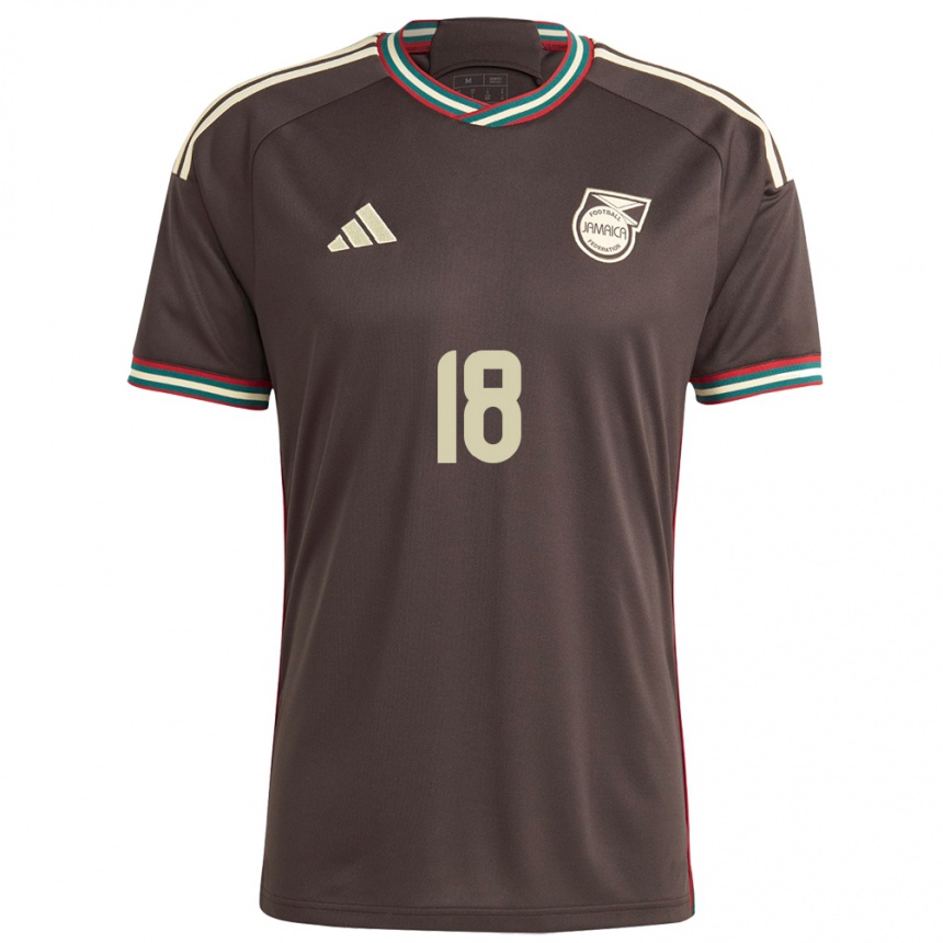 Kids Football Jamaica Trudi Carter #18 Night Brown Away Jersey 24-26 T-Shirt